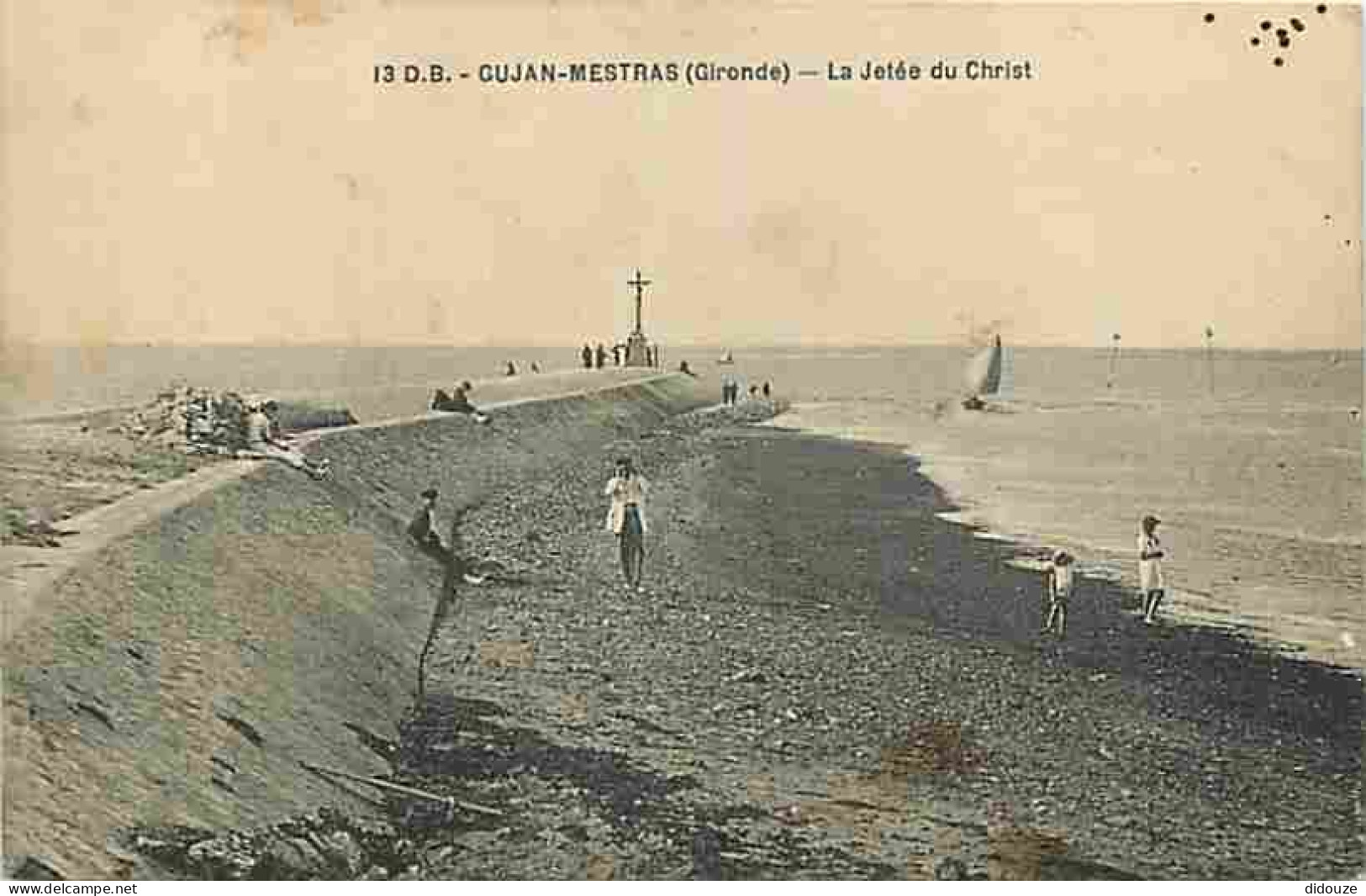 33 - Gujan-Mestras - La Jetée du Christ - Animée - CPA - Voir Scans Recto-Verso