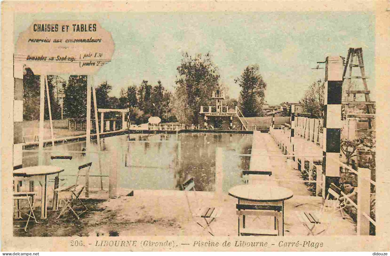 33 - Libourne - Piscine de Libourne - Carré Plage - CPA - Voir Scans Recto-Verso