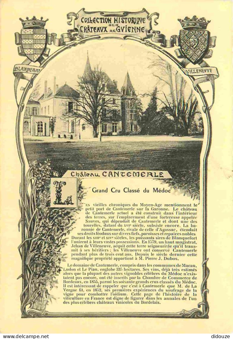 33 - Macau en Médoc - Château Cantemerle - CPA - Voir Scans Recto-Verso