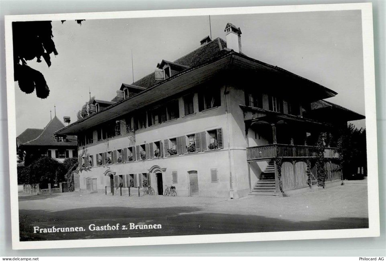 3312 Fraubrunnen 1935 Foto AK Gasthaus zum Brunnen - 13596274