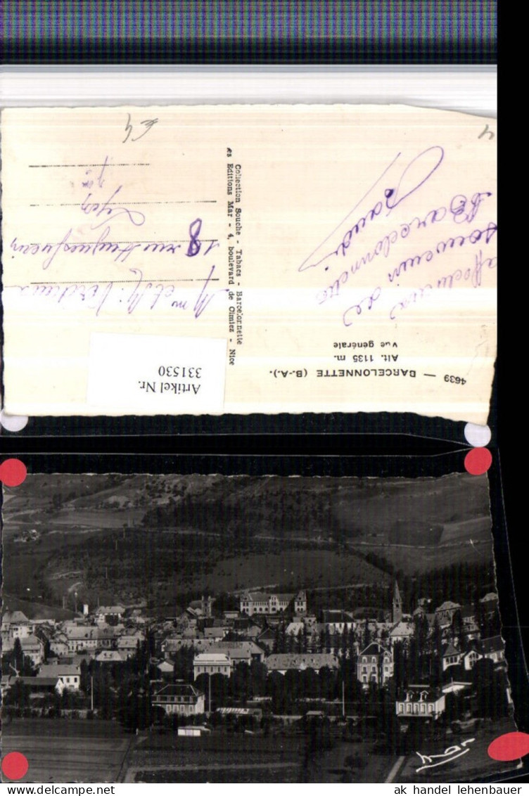 331530,Provence-Alpes-Cote d'Azur Prov. Barcelonnette Vue generale Totale