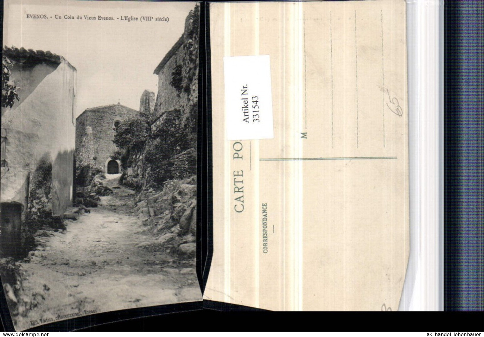 331543,Provence-Alpes-Cote d'Azur Var Evenos Un Coin de Vieux Evenos L'Eglise Kirche