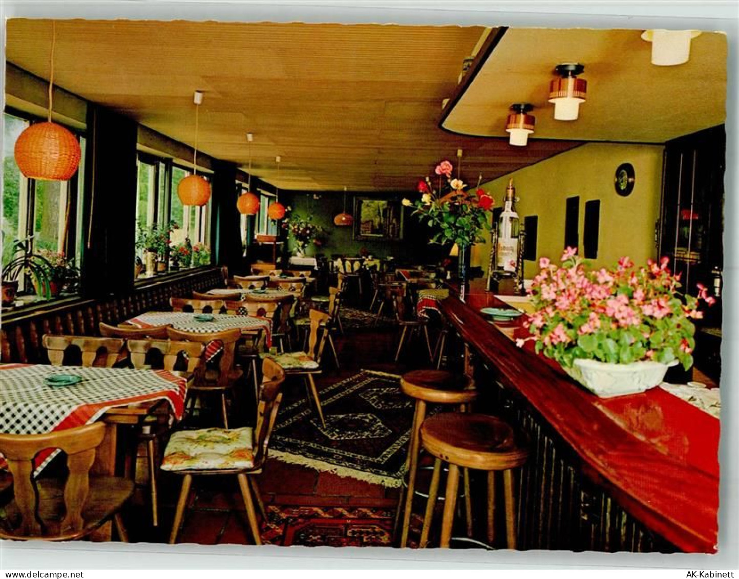 33184 W4791 Altenbeken Foto AK Hotel Gasthaus Friedenstal Gaststube Bar... - 38141417