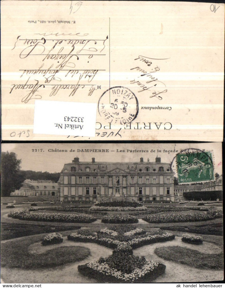 332243,Champagne-Ardenne Aube Dampierre Chateau Parterres Schloss Garten