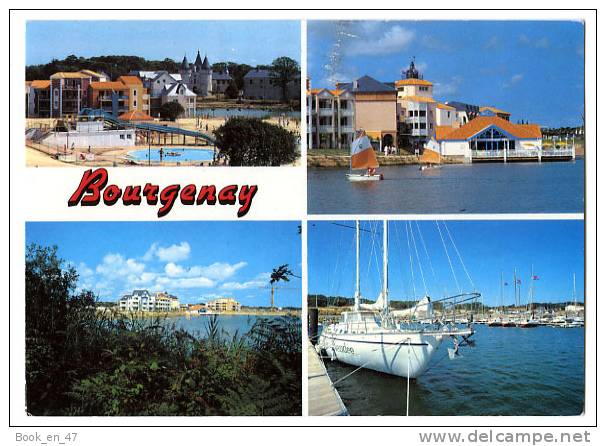 {33232} 85 Vendée Talmont Saint Hilaire Bourgenay , multivues ; village , port. " en baisse "