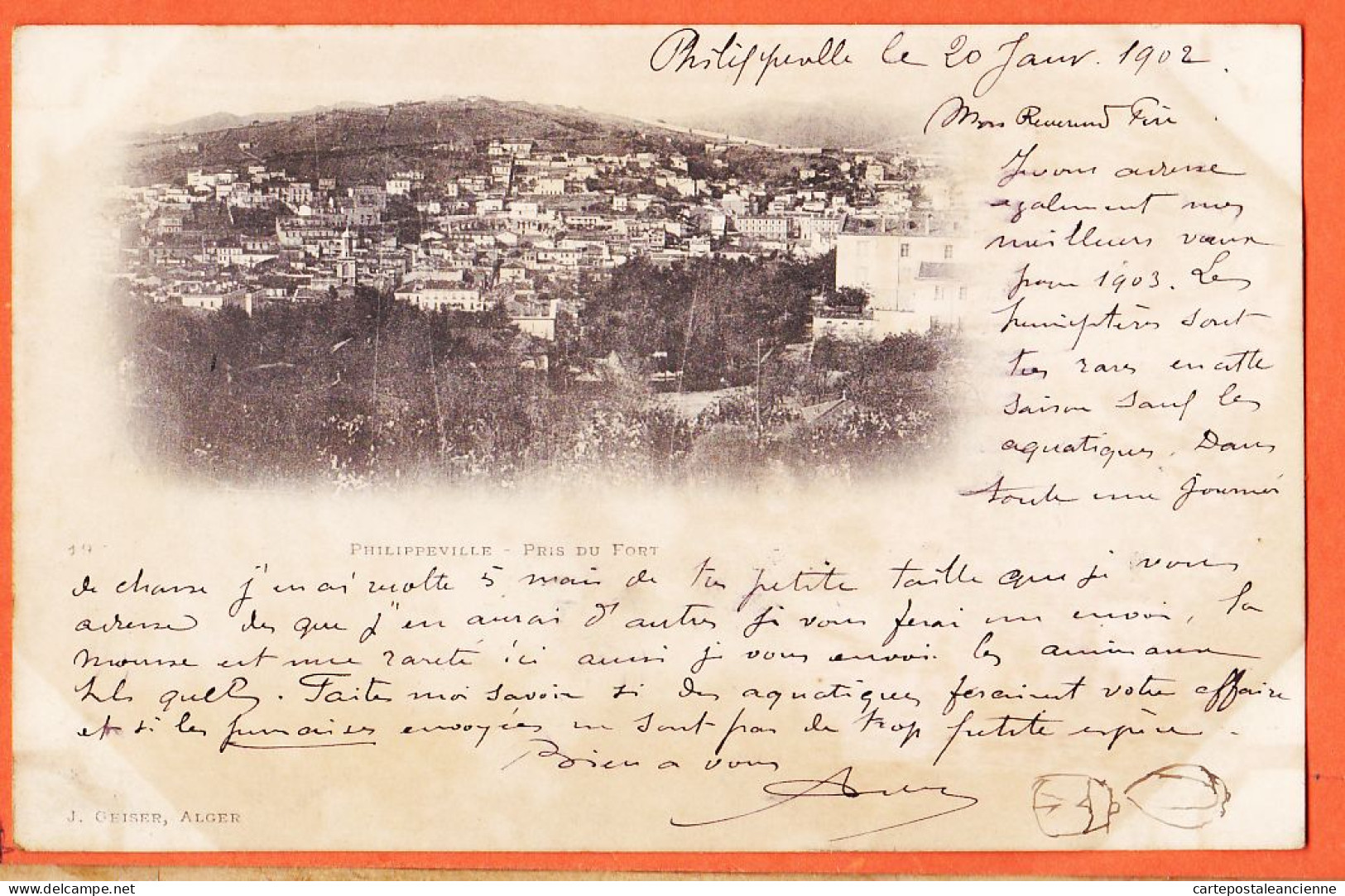 33295 ◉ PHILIPPEVILLE Algérie Skikda ◉ Cliché pris du Fort ◉ 1902 à PANTEL Gemert ◉ Editeur GEISER Alger 19