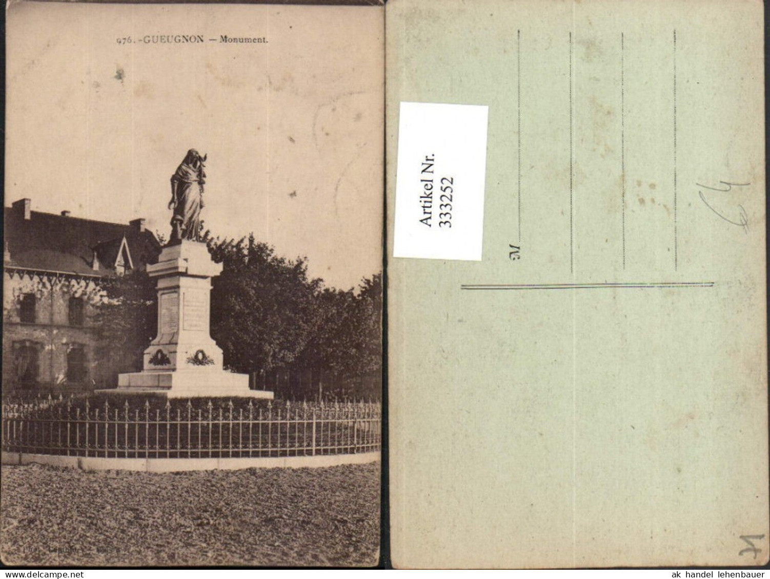 333252,Burgund Saone-et-Loire Gueugnon Monument