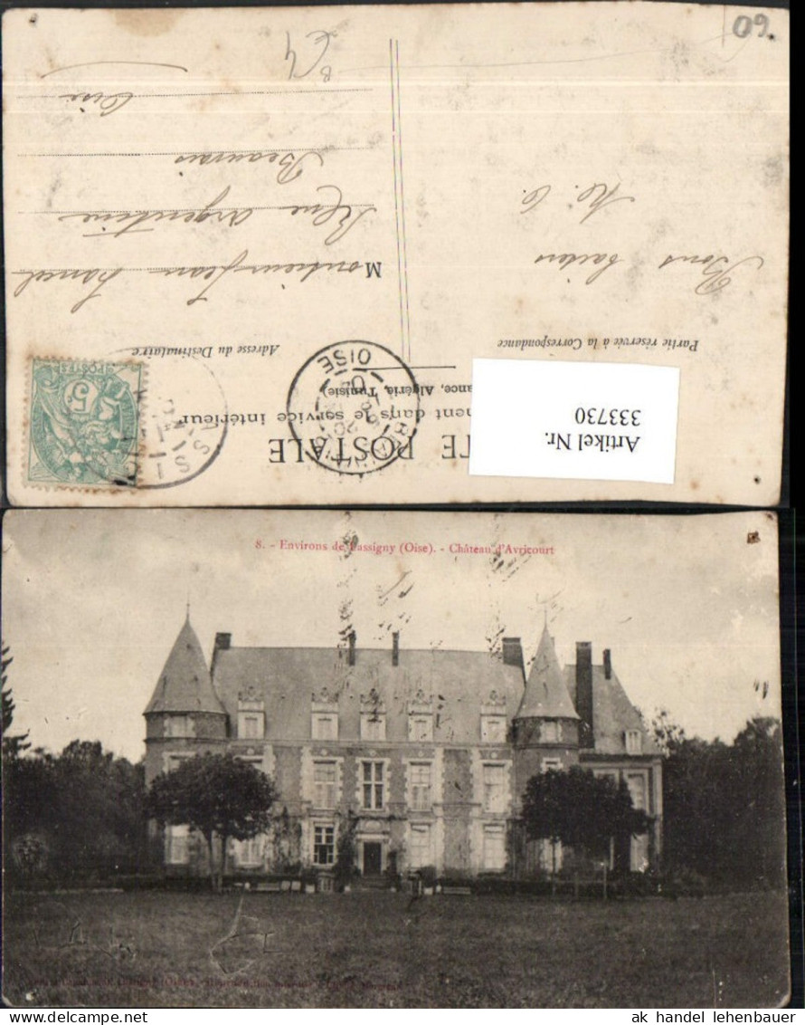 333730,Picardie Oise Lassigny Chateau d'Avricourt Schloss