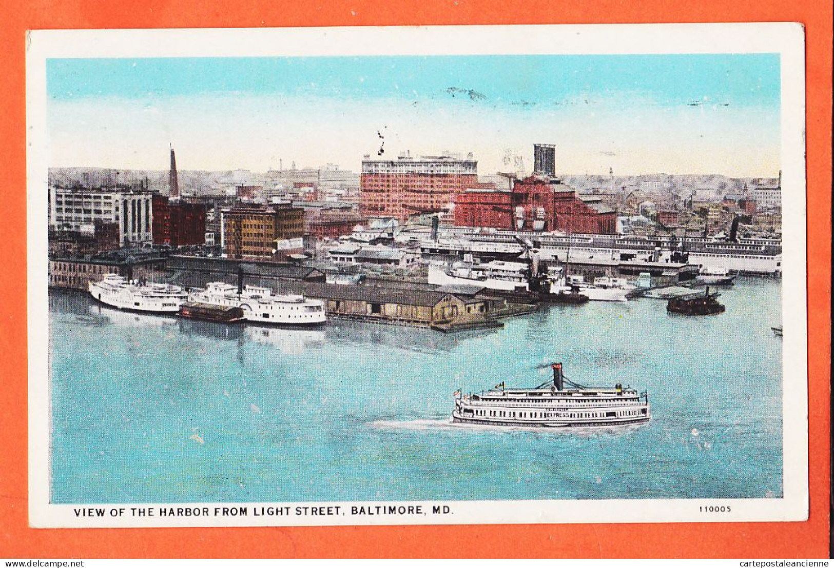 33614 ◉ BALTIMORE MD-Maryland ◉ View of the Harbor Light Street 1930 à Veuve LEGER Le Havre Published OTTTENHEIMER USA