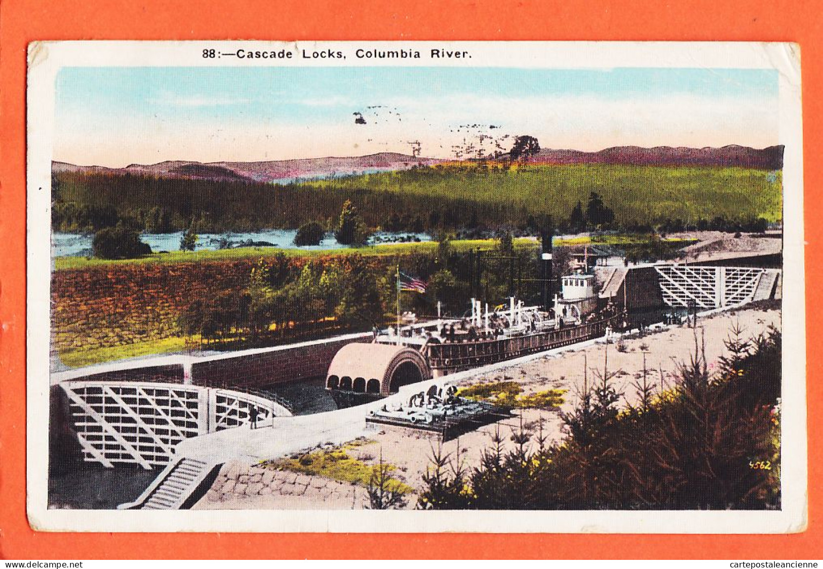 33661 /  COLUMBIA River OR-Oregon Cascade LOCKS Paddle steamer 1924 à Veuve LEGER Le Havre