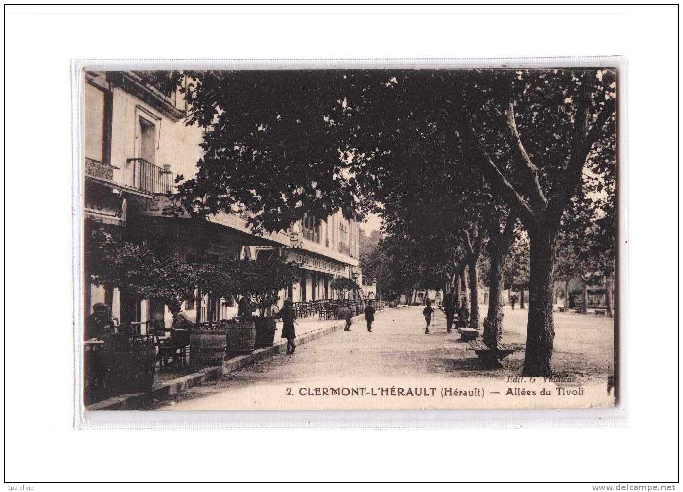 34 CLERMONT HERAULT Allées du Tivoli, ed Vidalenc 2, 1926
