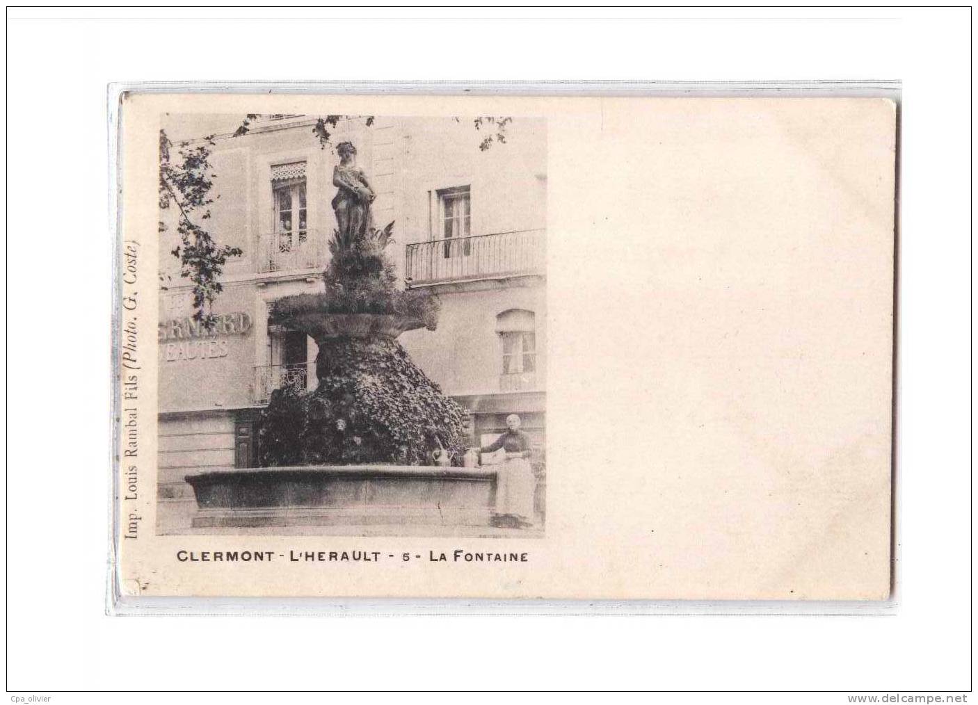 34 CLERMONT HERAULT Fontaine, ed Rambal 5, dos 1900