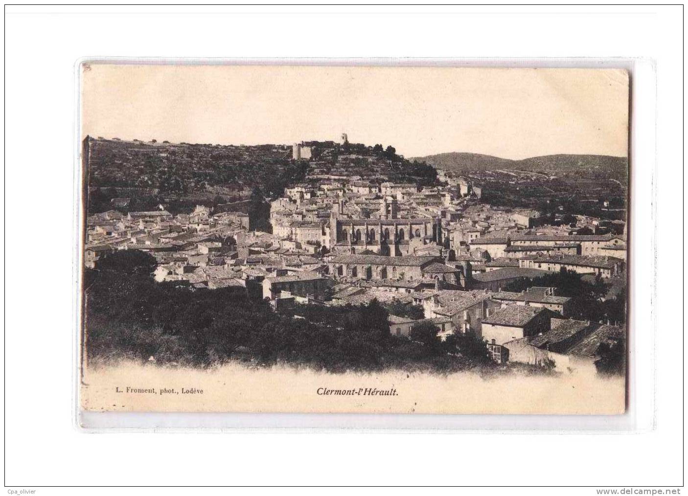 34 CLERMONT HERAULT Vue Générale, ed Froment, 1906