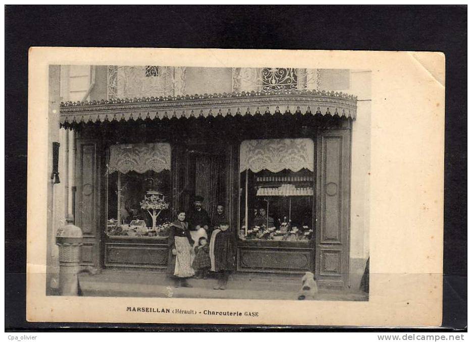 34 MARSEILLAN Charcuterie Gase, Devanture animée, Magasin, ed ?, 190?