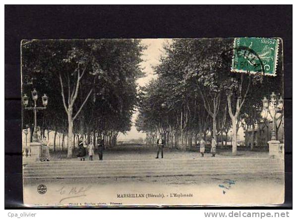 34 MARSEILLAN Esplanade, animée, ed Campistron, 191?