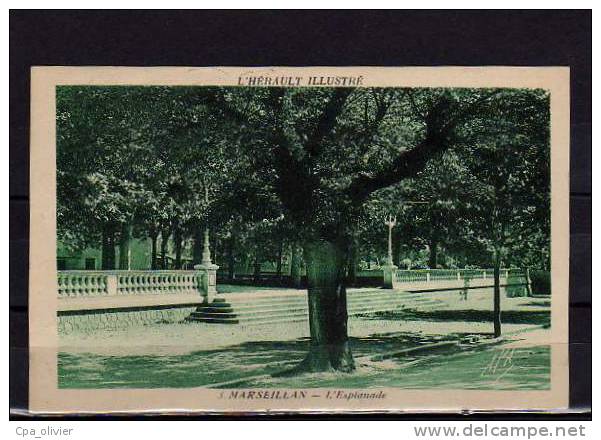 34 MARSEILLAN Esplanade, ed APA 3, Hérault Illustré, 1935