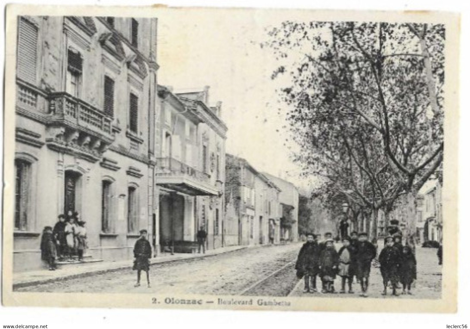 34 OLONZAC BOULEVARD GAMBETTA 1/2 CARTE PALAU CPA