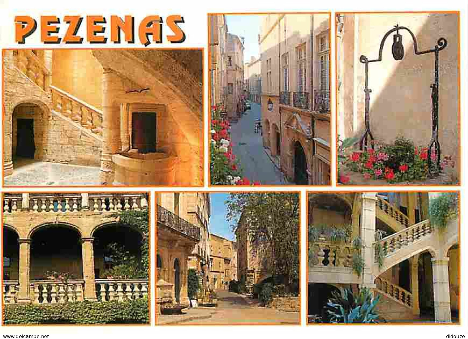 34 - Pezenas - Multivues - Vieilles pierres - Fleurs - CPM - Voir Scans Recto-Verso