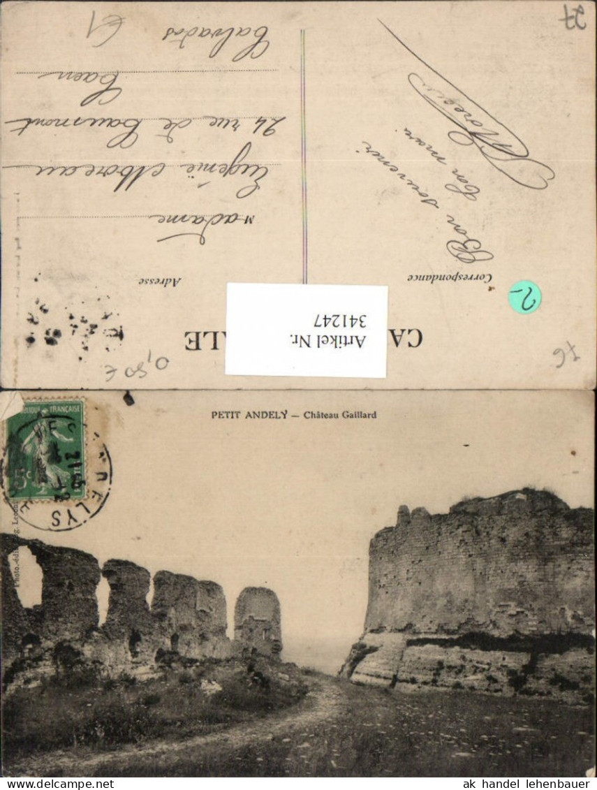 341247,Haute-Normandie Eure Petit Andely Chateau Gaillard Schlossruine