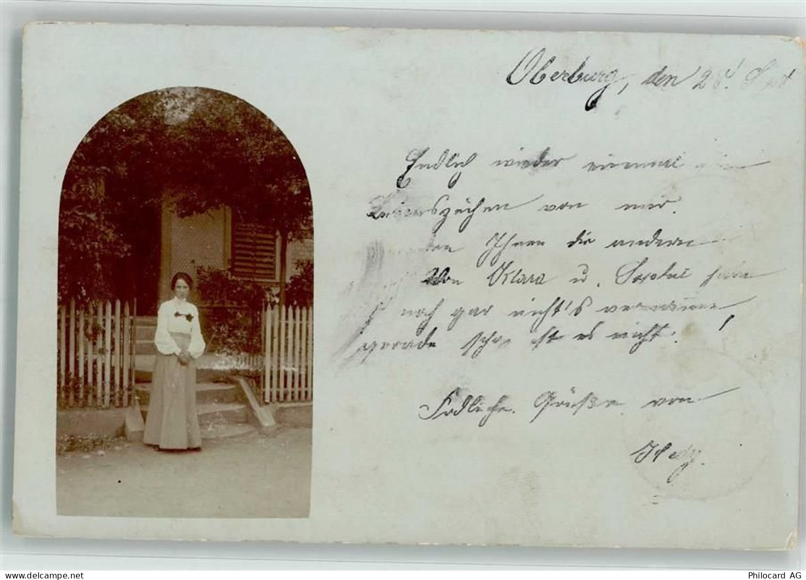 3414 Oberburg 1904 Privatfoto AK Frauenportrait Ort handschriftlich - 39692636
