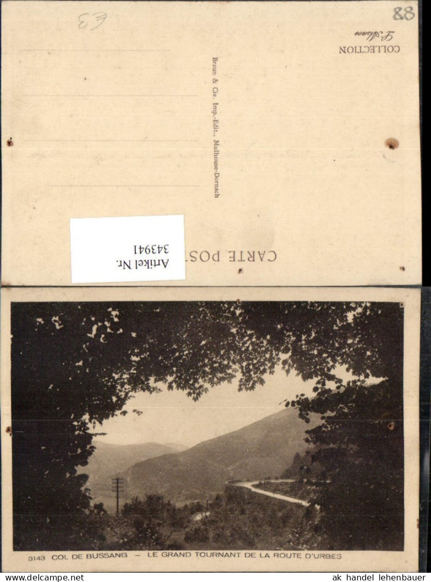 343941,Lothringen Vosges Col de Bussang Le Grand Tournant de la Route d'Urbes