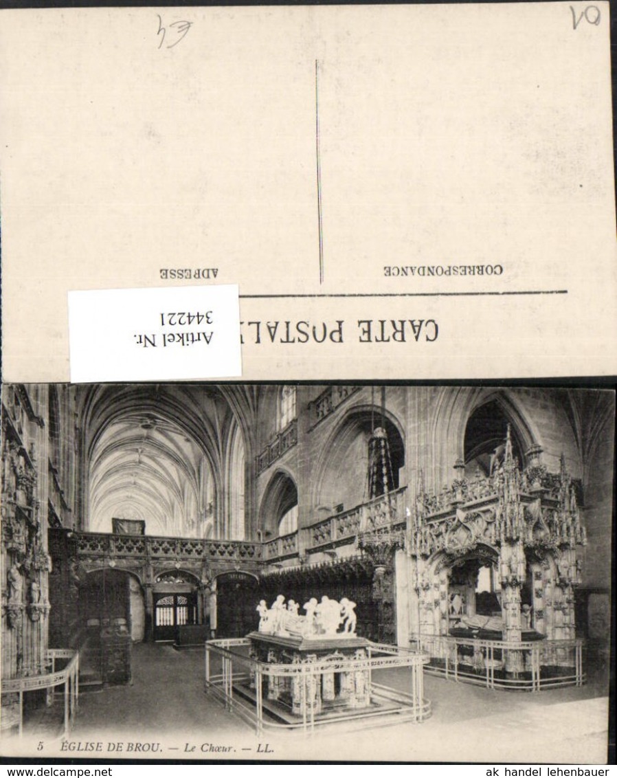 344221,Rhone-Alpes Ain Eglise de Brou Le Choeur Kirche Chor