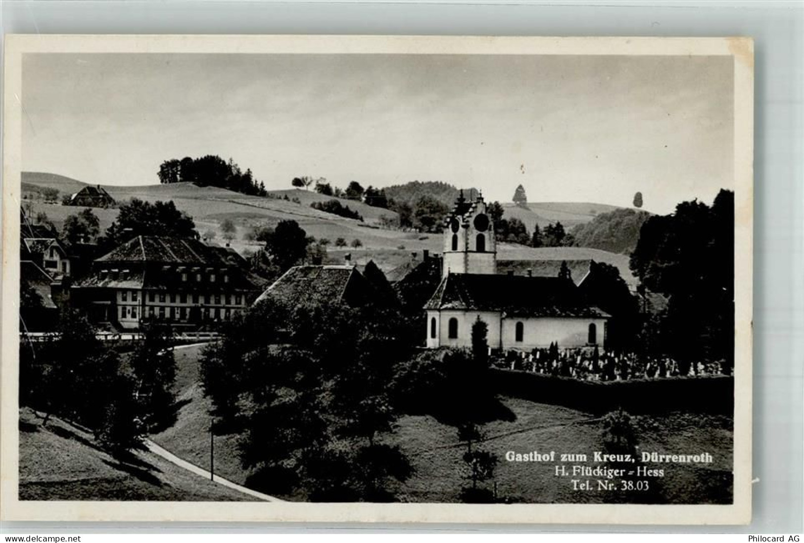 3465 Dürrenroth 1936 Foto AK Feldpost Dragoner Schw. 12 Gasthaus zum Kre... - 10742349