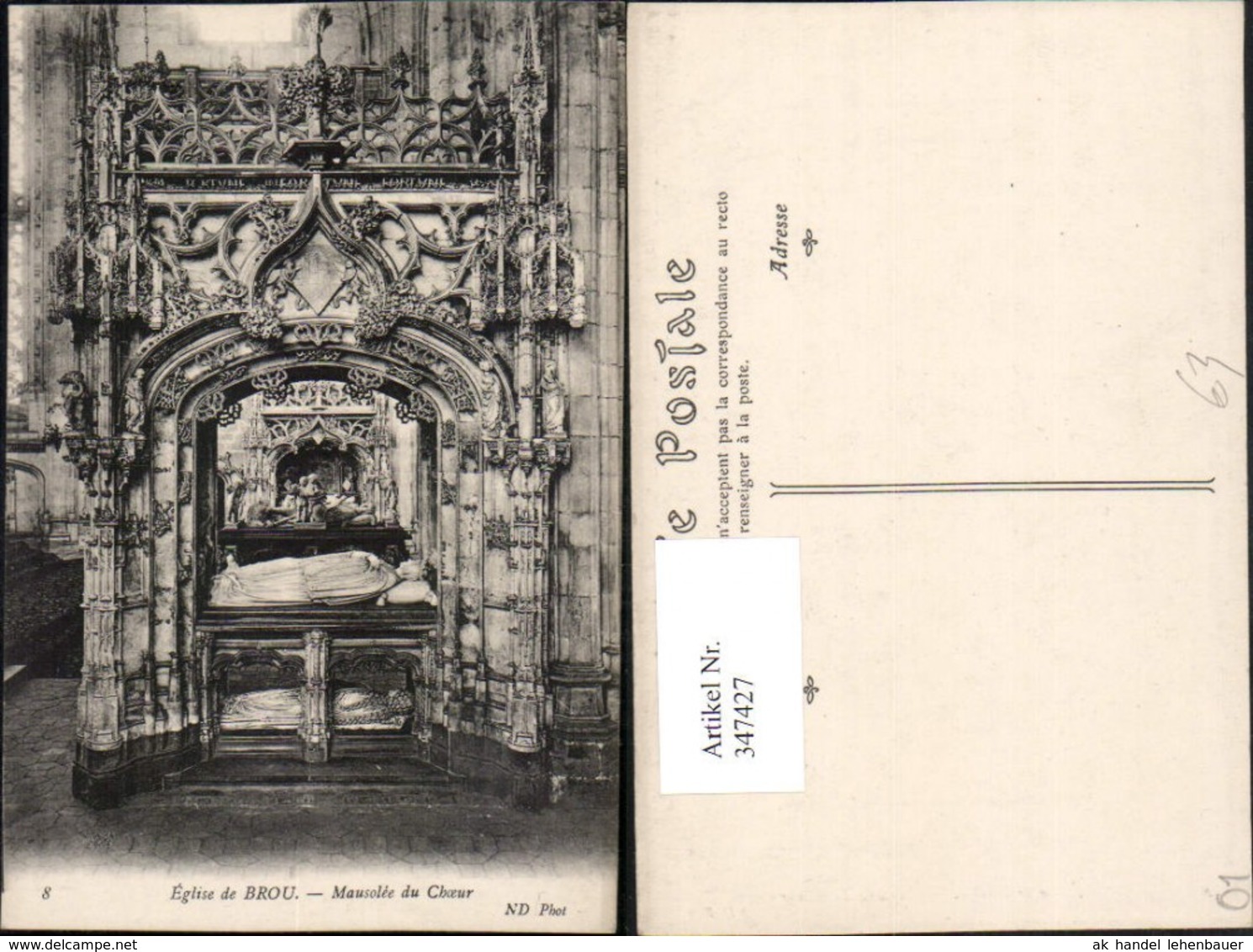 347427,Rhone-Alpes Ain Eglise de Brou Mausolee du Choeur Kirche Mausoleum