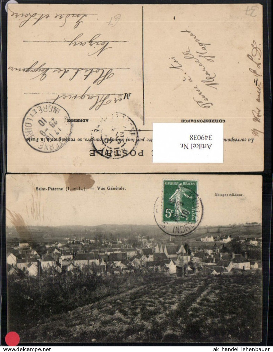 349038,Centre Indre-et-Loire Saint-Paterne Vue Generale Totale