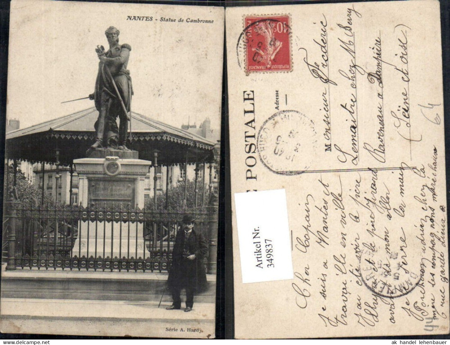 349837,Pays de la Loire Loire-Atlantique Nantes Statue de Cambronne Statue