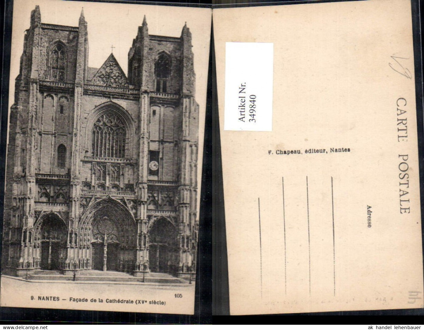 349840,Pays de la Loire Loire-Atlantique Nantes Facade de la Cathedrale Kirche Kathedrale