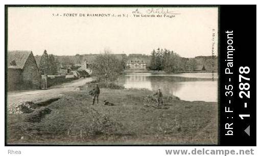 35 Paimpont - 318 - FORET DE PAIMPONT (I-et-V) - Vue générale des Forges - forge etang des fo /  D35D  K35223K  C35211C
