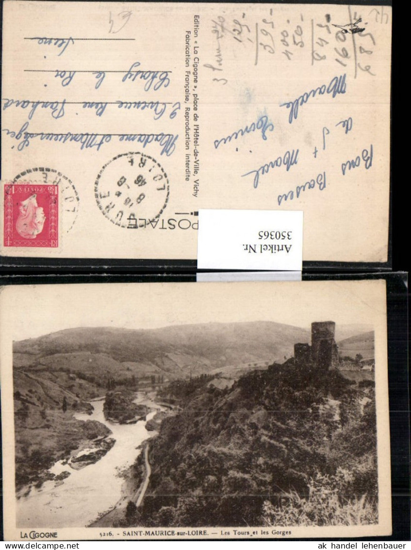 350365,Rhone-Alpes Isere Loire Saint-Maurice-sur-Loire Les tours et les Gorges Turm