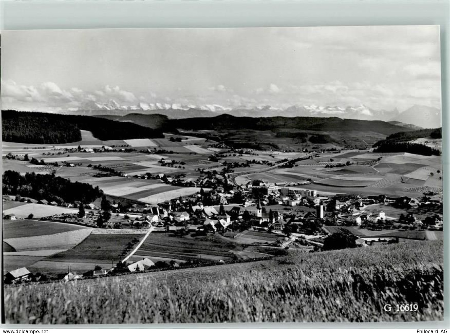3507 Biglen - Dorf mit Blick auf die Alpen - 13137731