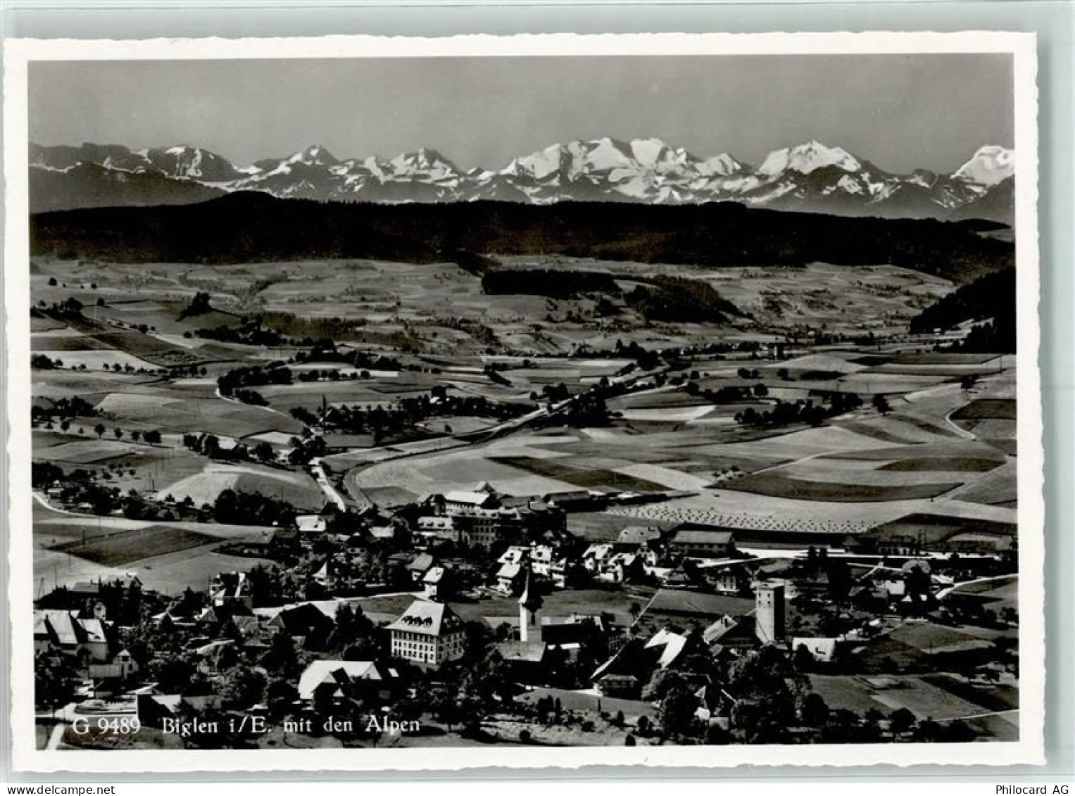 3507 Biglen Gebrauchsspuren Biglen mit den Alpen - 13132573