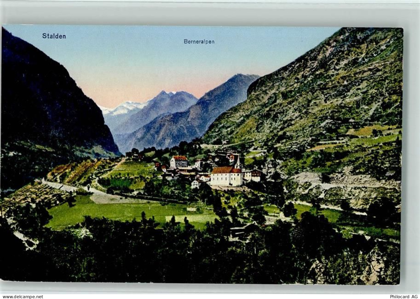 3510 Stalden BE - Ortsansicht mit Berneralpen - 10156770