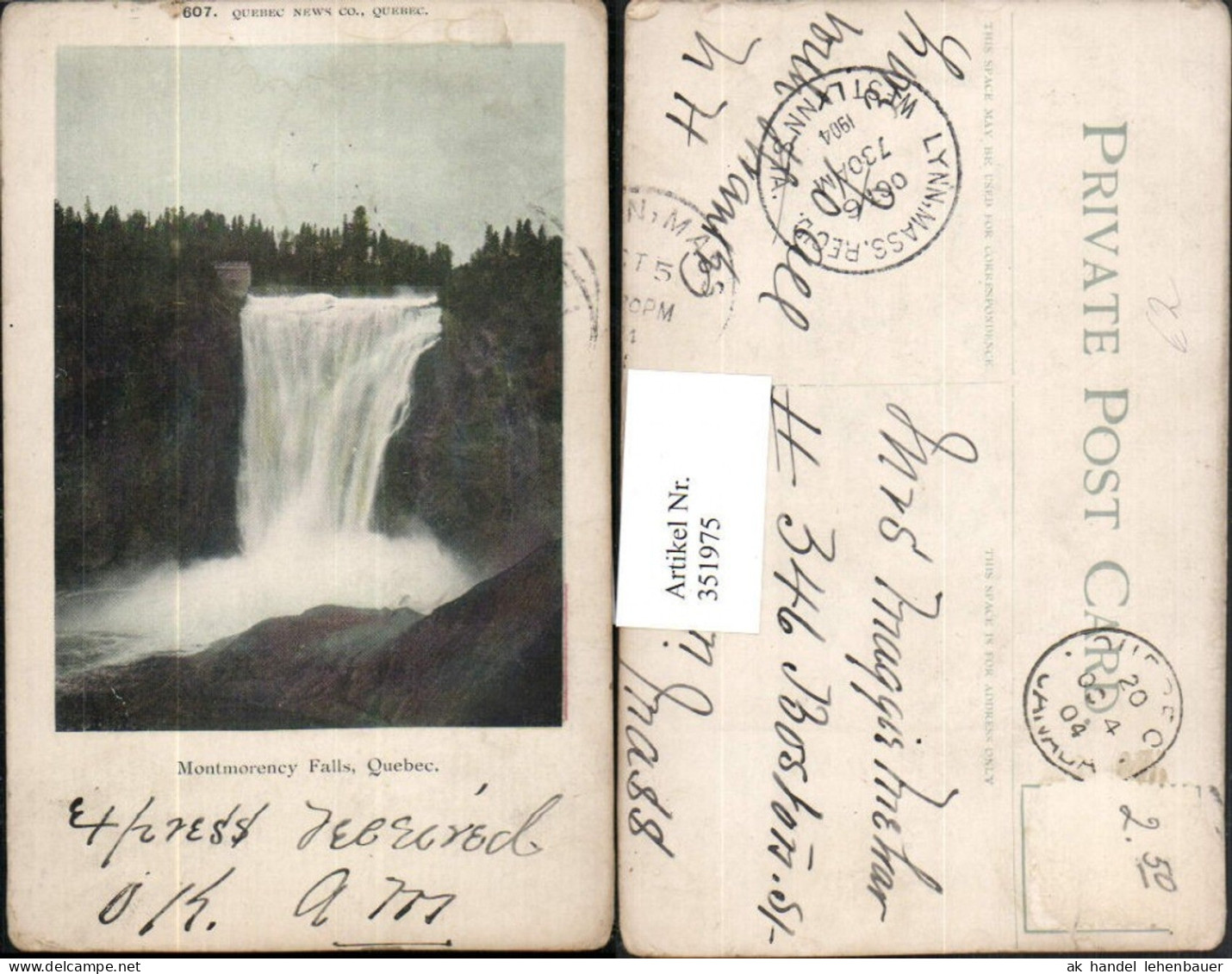 351975,Quebec Montmorency Falls Wasserfall
