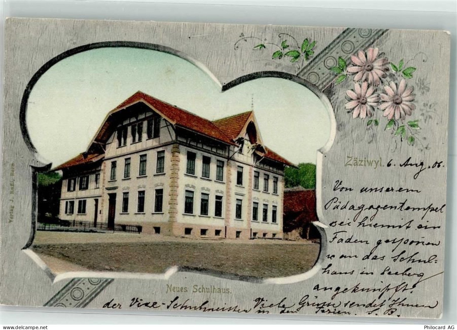 3532 Zäziwil 1906 - Neues Schulhaus Passepartout - 13514429