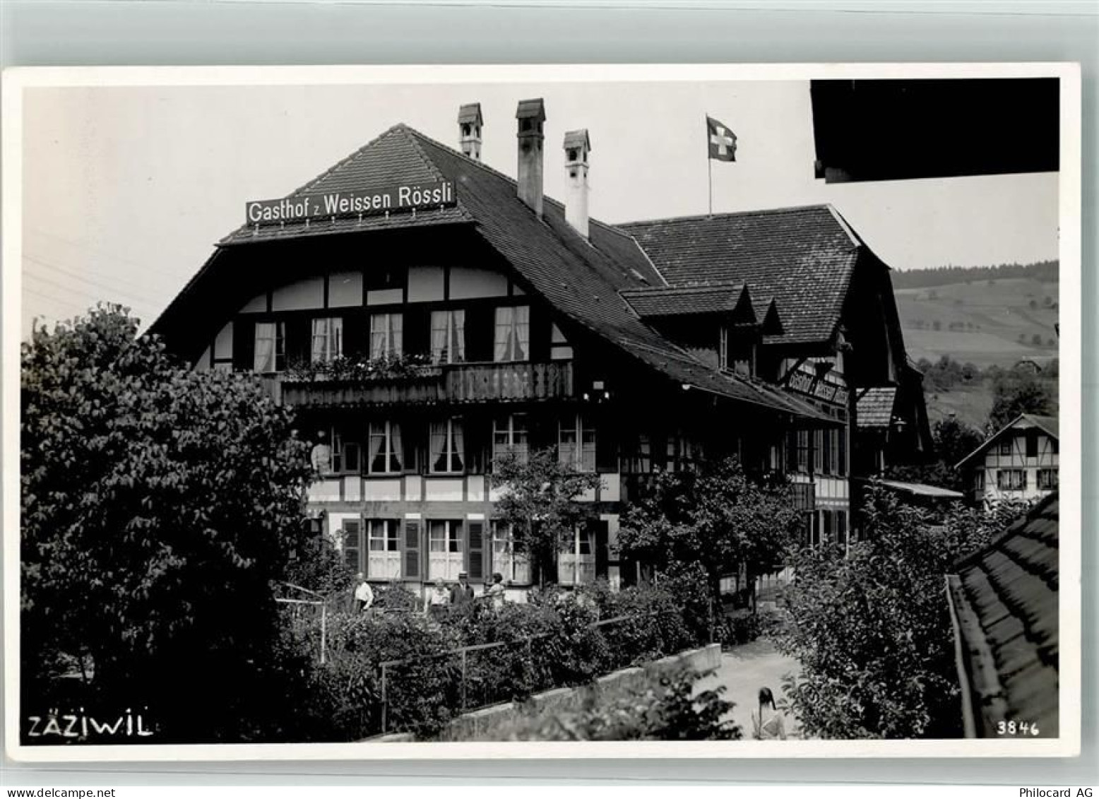 3532 Zäziwil Foto AK Gasthaus zum Weissen Rössli - 13993859