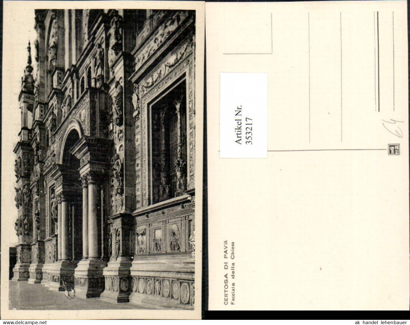 353217,Lombardia Pavia Certosa di Pavia Chiesa Kirche