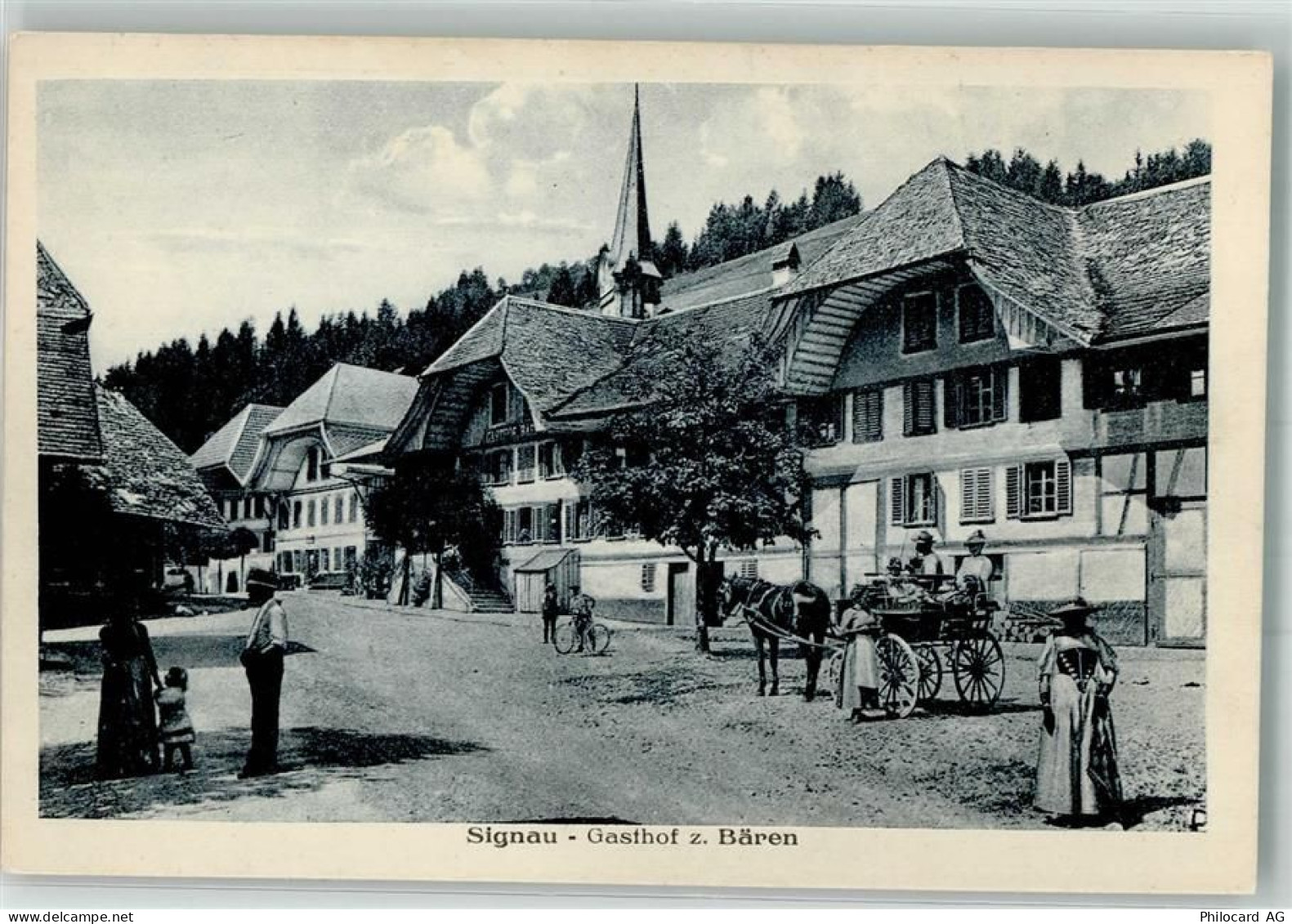 3534 Signau Foto AK Gasthaus zum Bären Kutsche - 13552269