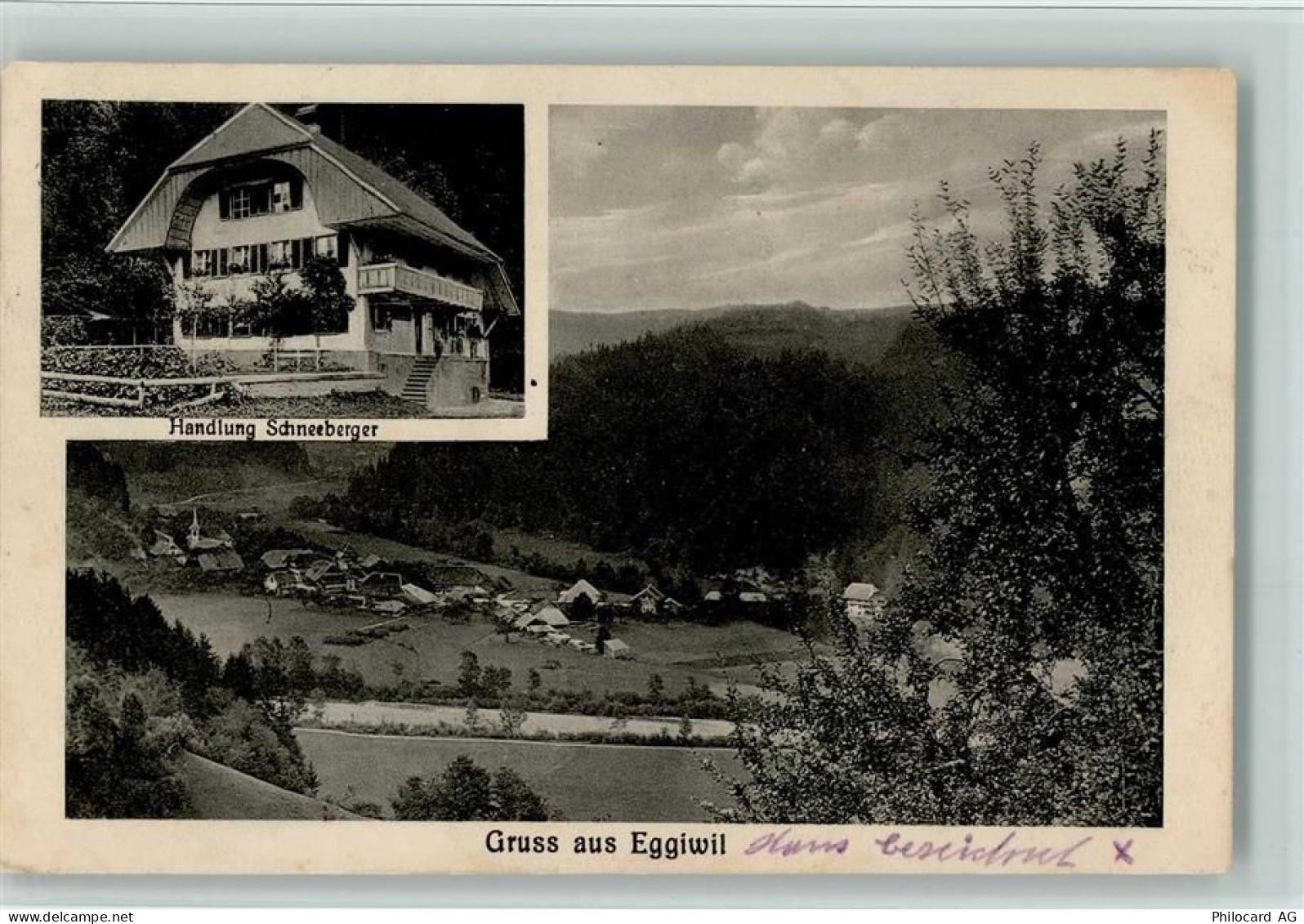 3537 Eggiwil 1916 - Handlung Schneeberger AK - 13407355