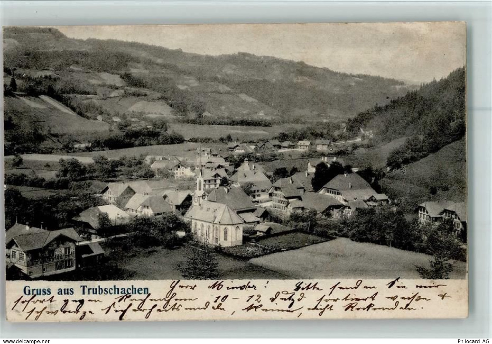 3555 Trubschachen 1907 - Teilansicht, Flecken - 13056674