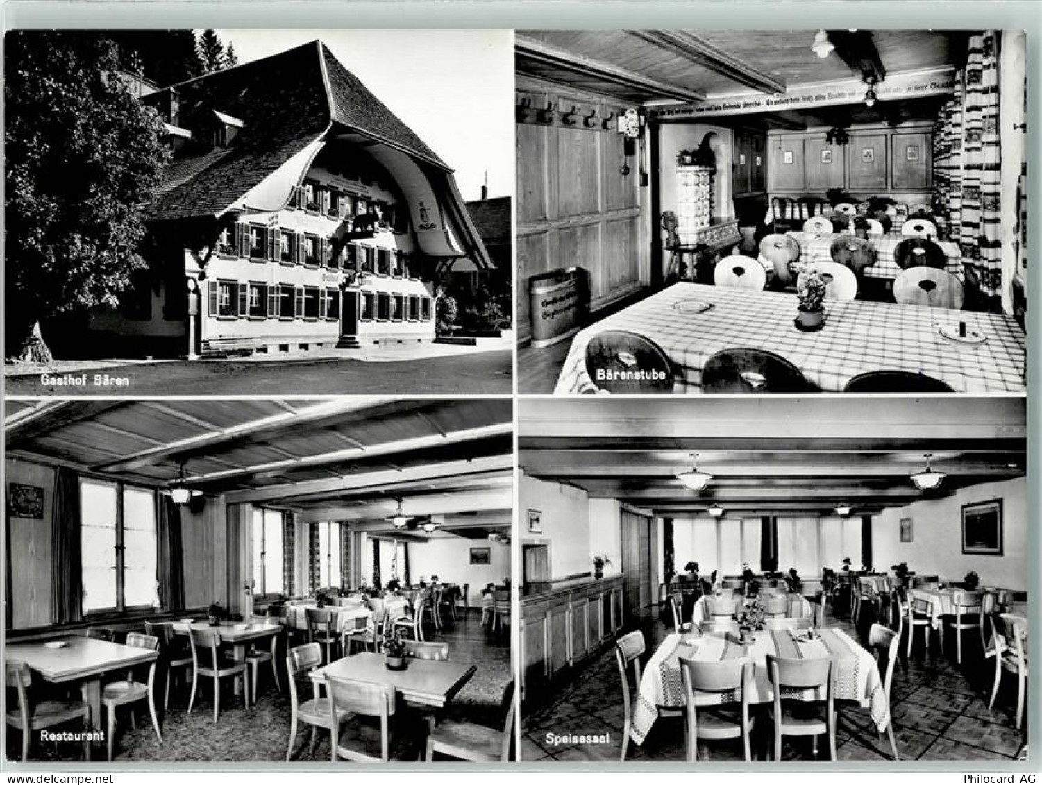 3555 Trubschachen 1968 - Gasthof Bären mit Interieur AK - 10296241