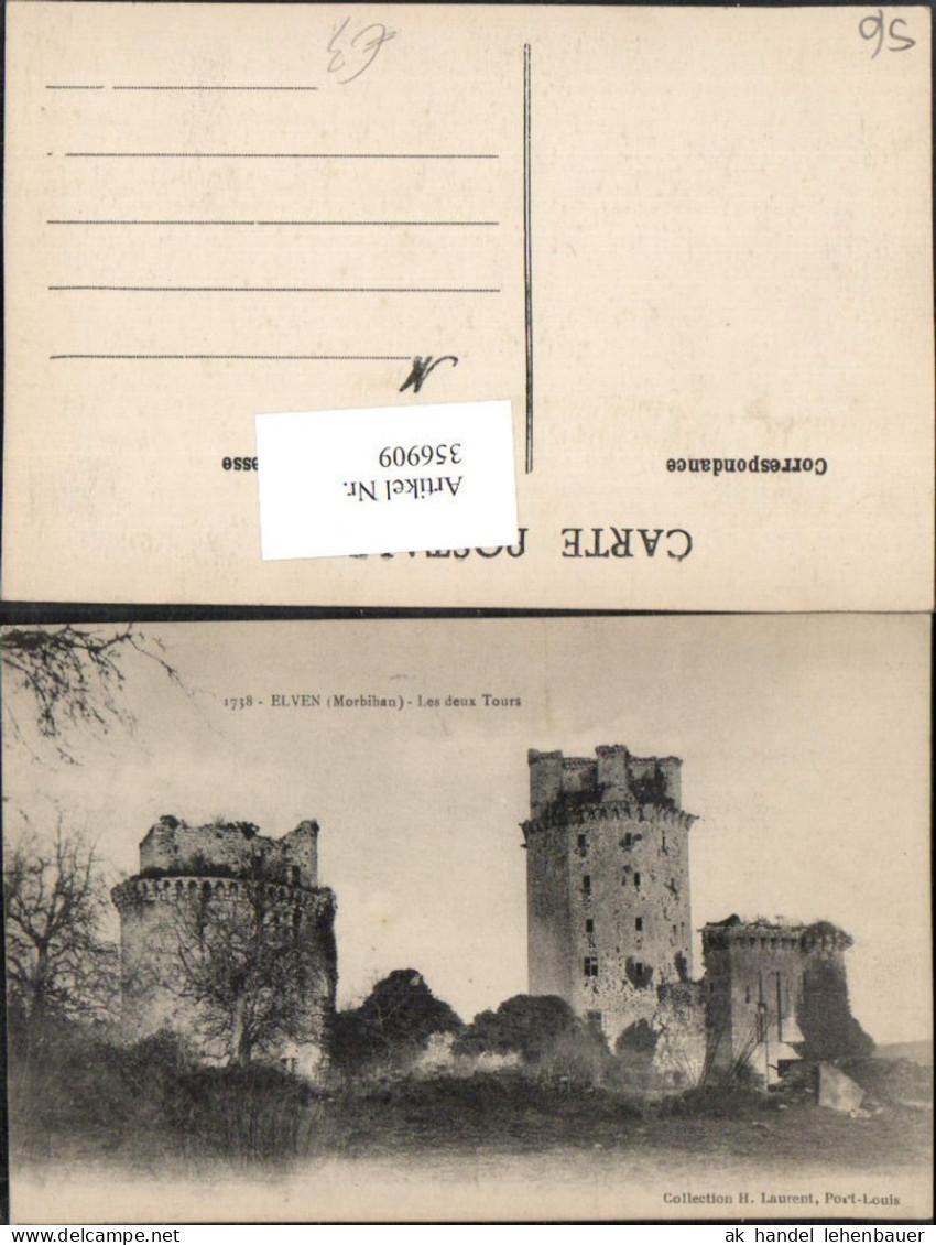 356909,Bretagne Morbihan Elven Les deux Tours Türme