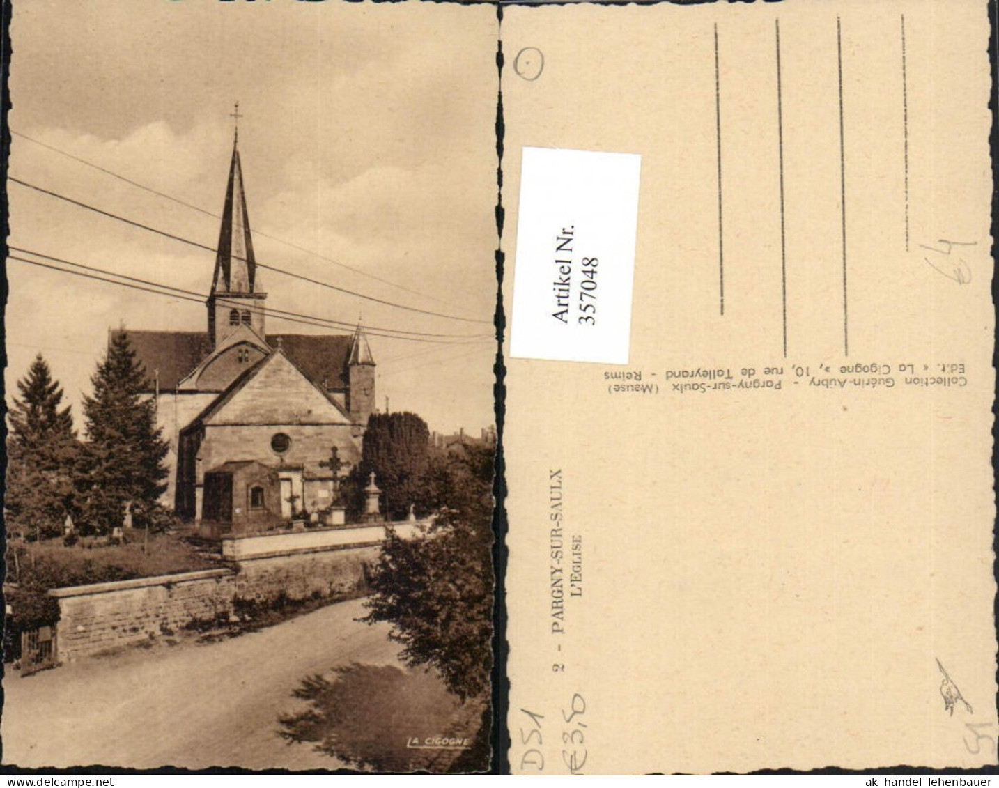 357048,Champagne-Ardenne Marne Pargny-sur-Saulx L'Eglise Kirche