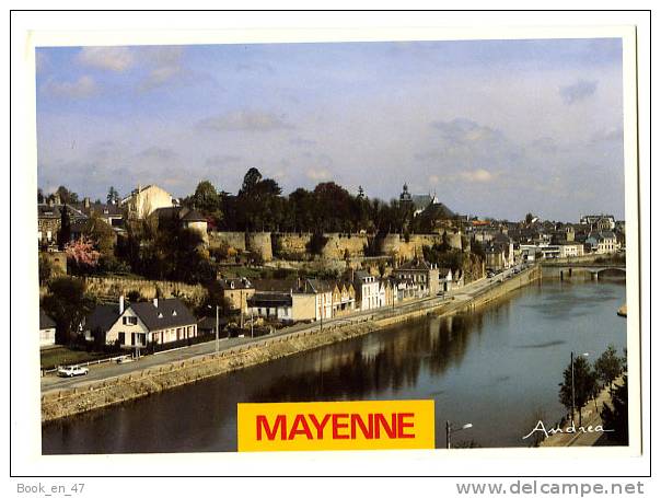 {35718} 53 Mayenne Mayenne , Les remparts et la Mayenne ; Ed Andréa
