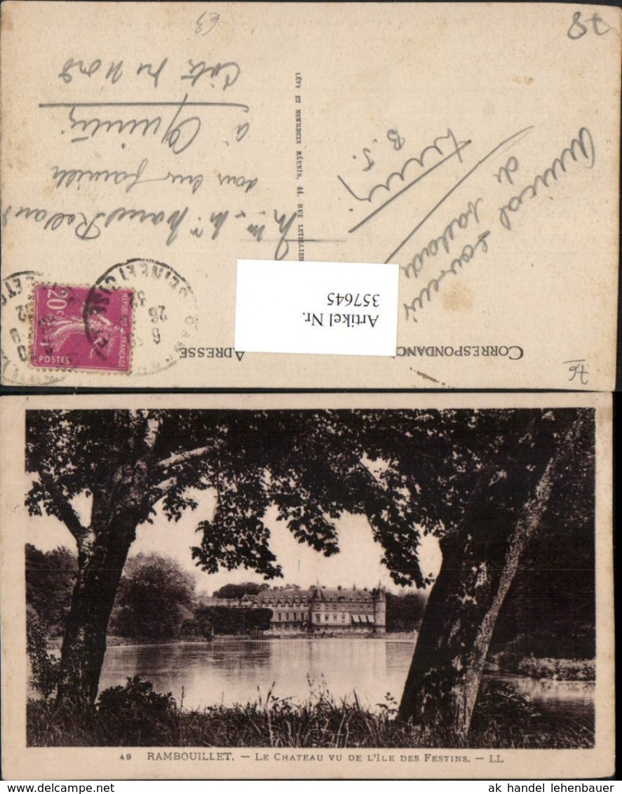 357645,Ile-de-France Yvelines Rambouillet Le Chateau vu de l'Ile des Festins Schloss