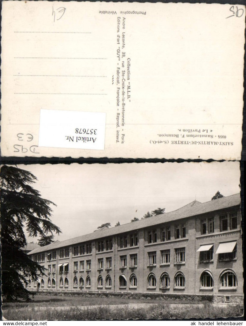 357678,Ile-de-France Val-Oise Saint-Martin-du-Tertre Sanatorium F. Bezancon Pavillon