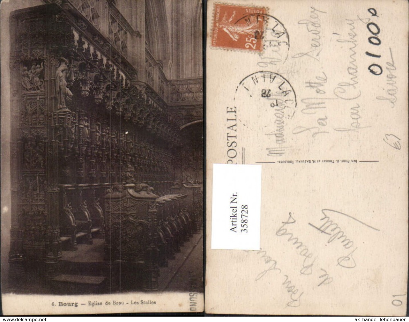 358728,Rhone-Alpes Ain Bourg Eglise de Brou Les Stalles Kirche Chorgest&uuml;hl